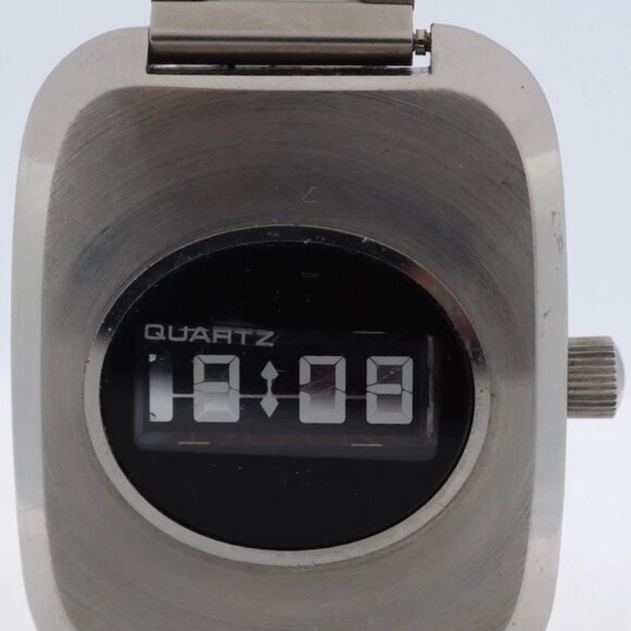 Vintage Epsa-Optel Dynamic Scattering DSM Men's Digital LCD Wristwatch Steel - Picture 4 of 5